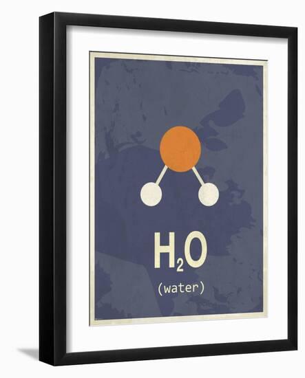 Molecule Water-null-Framed Art Print