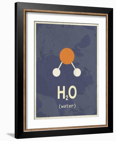 Molecule Water-null-Framed Art Print