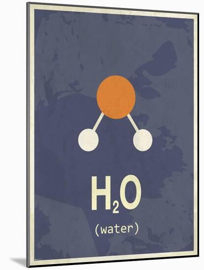 Molecule Water-null-Mounted Art Print