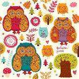 Decorative Owl-Molesko Studio-Art Print