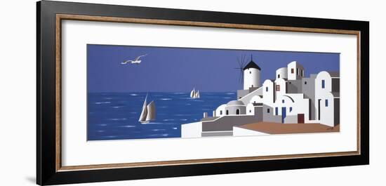 Molino en Santorini-Vicenc Curtó-Framed Giclee Print