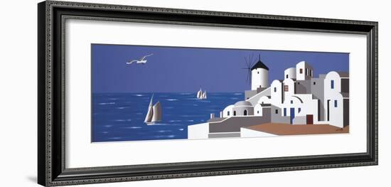 Molino en Santorini-Vicenc Curtó-Framed Giclee Print