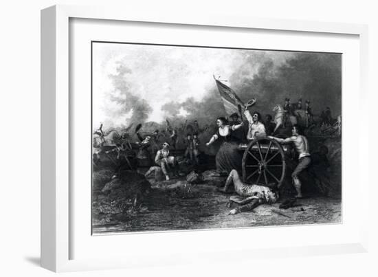 Moll Pitcher at the Battle of Monmouth, 28th June 1778, Engraved by J. Rogers-Dennis Malone Carter-Framed Giclee Print