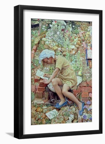 Molly in the Garden, 1930-Mark Lancelot Symons-Framed Giclee Print