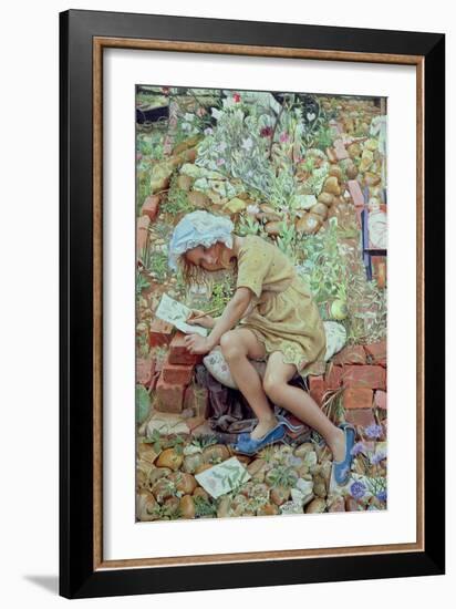 Molly in the Garden, 1930-Mark Lancelot Symons-Framed Giclee Print