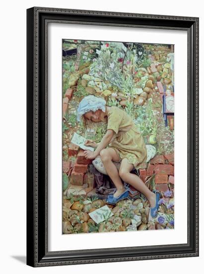 Molly in the Garden, 1930-Mark Lancelot Symons-Framed Giclee Print