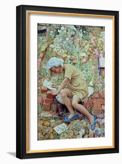 Molly in the Garden, 1930-Mark Lancelot Symons-Framed Giclee Print