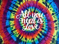 Tie Dye Rainbow Peace Sign-Molly Kearns-Art Print