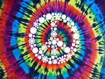 Tie Dye Rainbow Peace Sign-Molly Kearns-Art Print