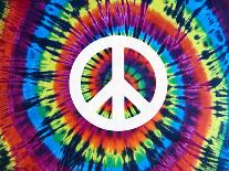 Tie Dye Rainbow Peace Sign-Molly Kearns-Art Print