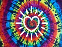 Tie Dye Rainbow Radiant Heart-Molly Kearns-Art Print