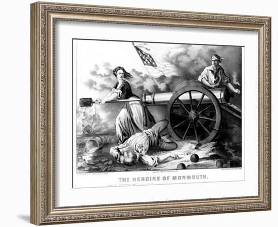 Molly Pitcher (1754-1832)-Currier & Ives-Framed Giclee Print