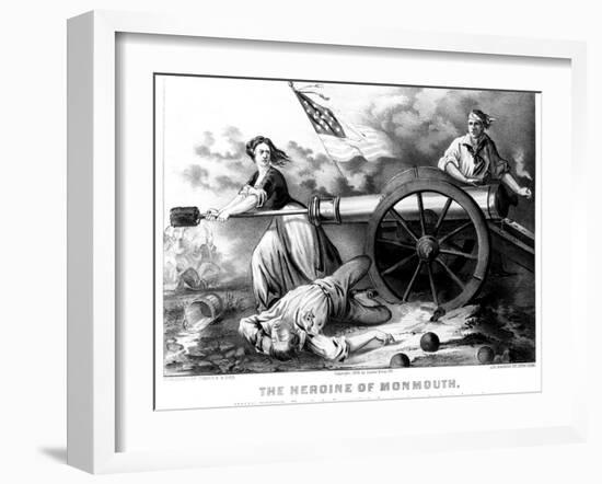 Molly Pitcher (1754-1832)-Currier & Ives-Framed Giclee Print