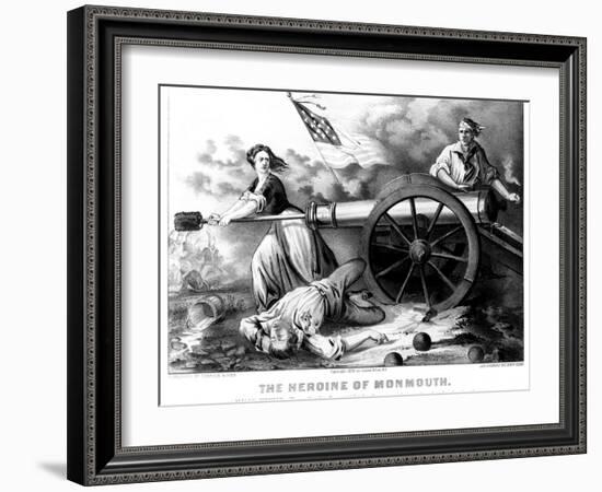 Molly Pitcher (1754-1832)-Currier & Ives-Framed Giclee Print