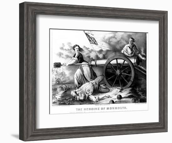 Molly Pitcher (1754-1832)-Currier & Ives-Framed Giclee Print