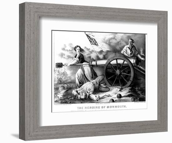 Molly Pitcher (1754-1832)-Currier & Ives-Framed Giclee Print