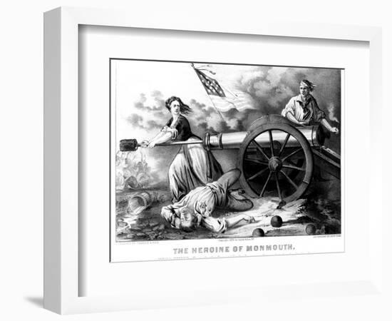 Molly Pitcher (1754-1832)-Currier & Ives-Framed Giclee Print