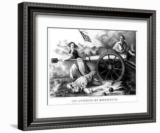 Molly Pitcher (1754-1832)-Currier & Ives-Framed Giclee Print