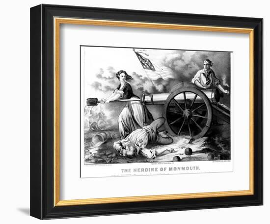 Molly Pitcher (1754-1832)-Currier & Ives-Framed Giclee Print