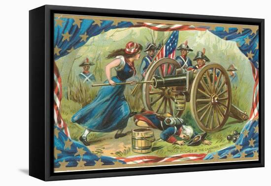 Molly Pitcher at the Cannon's Mouth-null-Framed Stretched Canvas