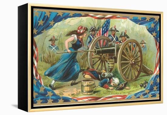 Molly Pitcher at the Cannon's Mouth-null-Framed Stretched Canvas