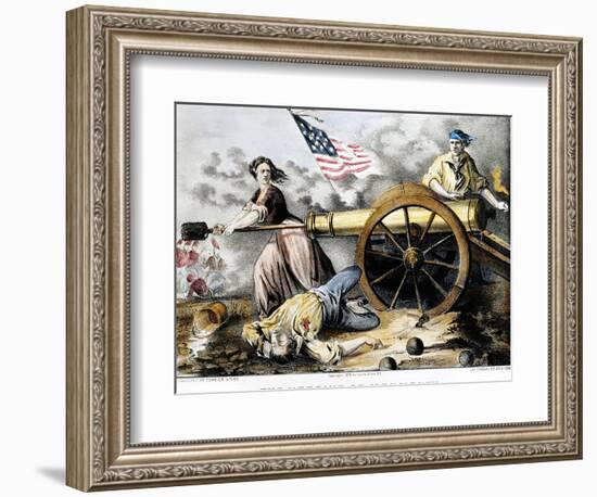 Molly Pitcher (C 1754-1832)-Currier & Ives-Framed Giclee Print