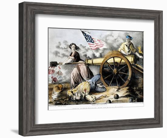 Molly Pitcher (C 1754-1832)-Currier & Ives-Framed Giclee Print