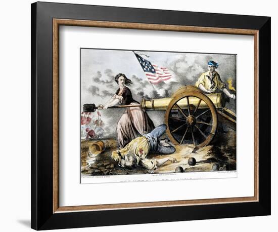 Molly Pitcher (C 1754-1832)-Currier & Ives-Framed Giclee Print