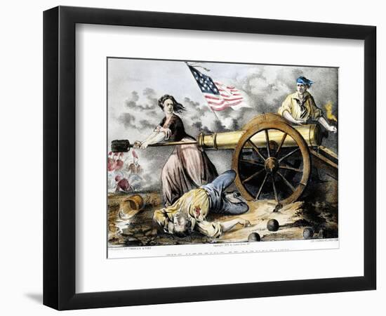Molly Pitcher (C 1754-1832)-Currier & Ives-Framed Giclee Print