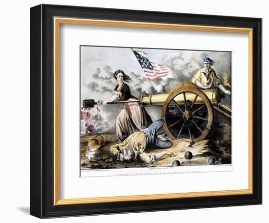 Molly Pitcher (C 1754-1832)-Currier & Ives-Framed Giclee Print