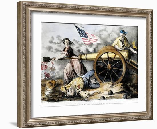 Molly Pitcher (C 1754-1832)-Currier & Ives-Framed Giclee Print