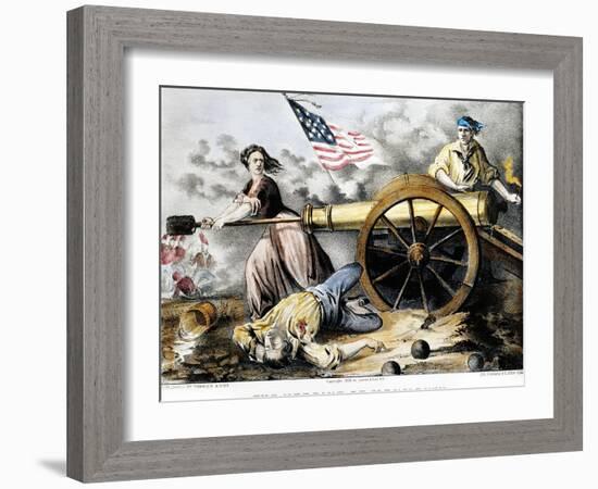 Molly Pitcher (C 1754-1832)-Currier & Ives-Framed Giclee Print