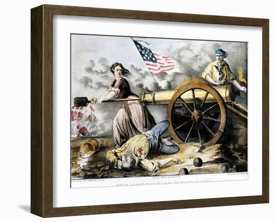 Molly Pitcher (C 1754-1832)-Currier & Ives-Framed Giclee Print