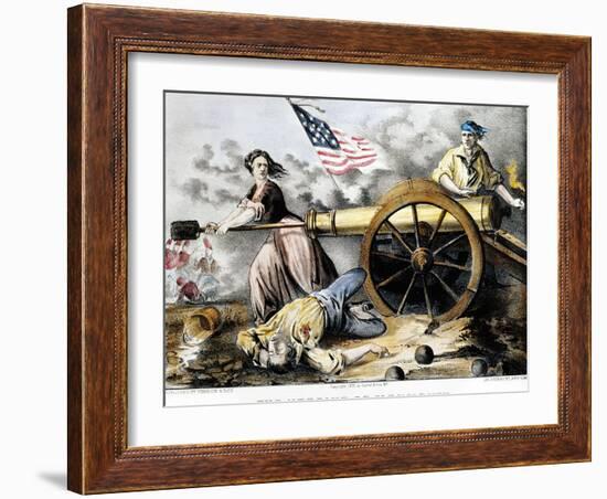 Molly Pitcher (C 1754-1832)-Currier & Ives-Framed Giclee Print