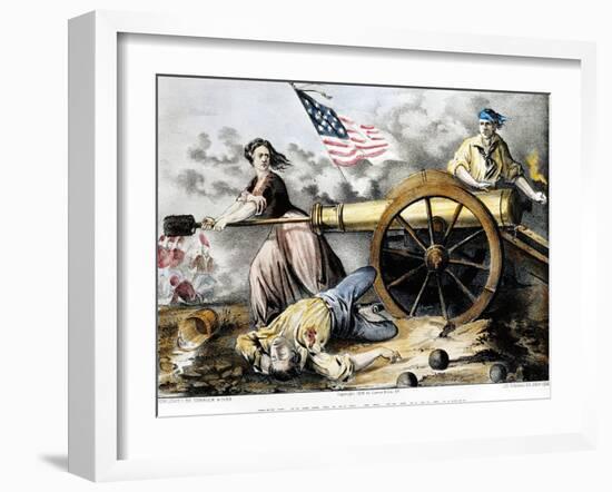 Molly Pitcher (C 1754-1832)-Currier & Ives-Framed Giclee Print