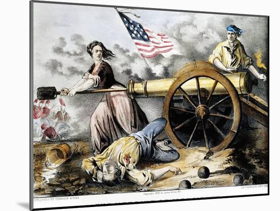 Molly Pitcher (C 1754-1832)-Currier & Ives-Mounted Giclee Print