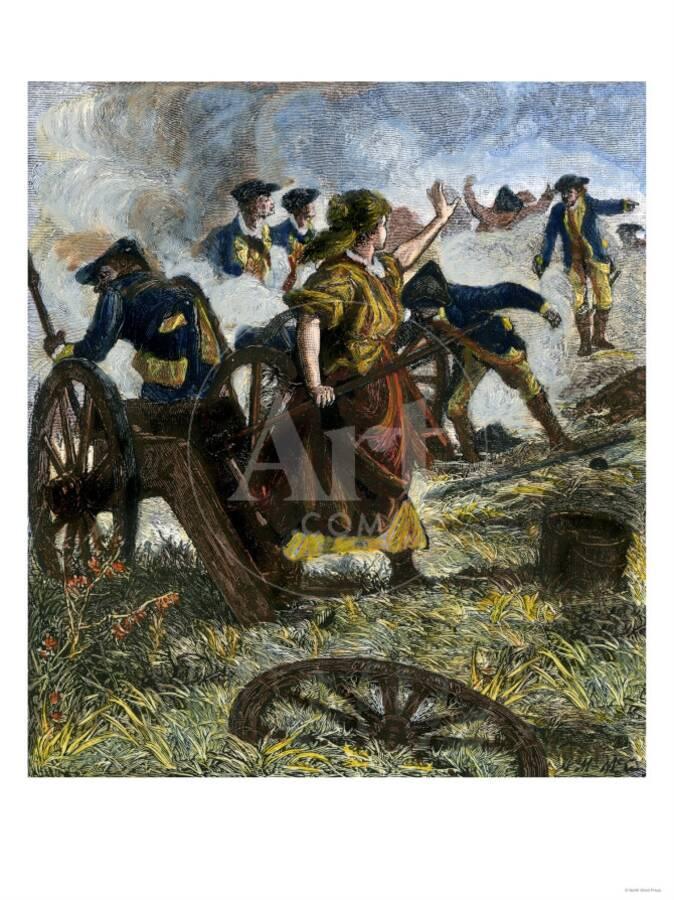 molly pitcher firing her fallen husband s cannon at the battle of