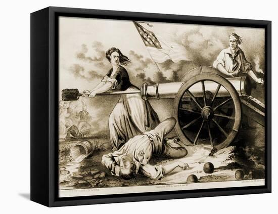 Molly Pitcher, Heroine of Monmouth-Currier & Ives-Framed Premier Image Canvas