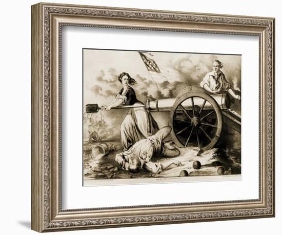 Molly Pitcher, Heroine of Monmouth-Currier & Ives-Framed Giclee Print