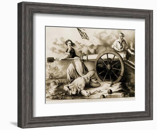 Molly Pitcher, Heroine of Monmouth-Currier & Ives-Framed Giclee Print