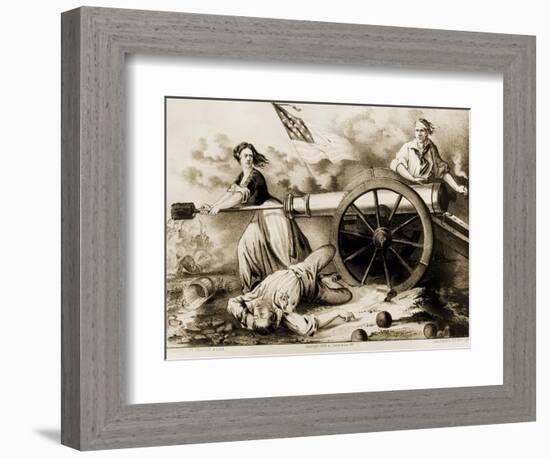 Molly Pitcher, Heroine of Monmouth-Currier & Ives-Framed Giclee Print
