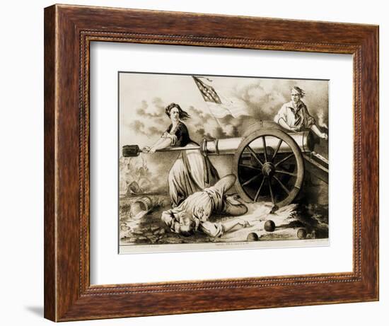 Molly Pitcher, Heroine of Monmouth-Currier & Ives-Framed Giclee Print