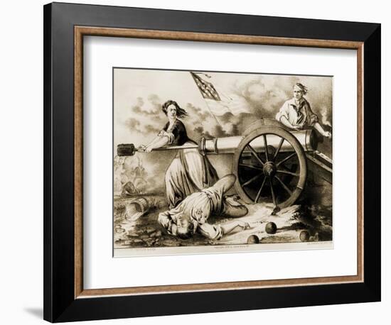 Molly Pitcher, Heroine of Monmouth-Currier & Ives-Framed Giclee Print