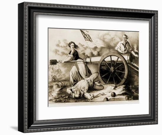 Molly Pitcher, Heroine of Monmouth-Currier & Ives-Framed Giclee Print