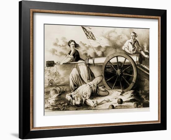 Molly Pitcher, Heroine of Monmouth-Currier & Ives-Framed Giclee Print