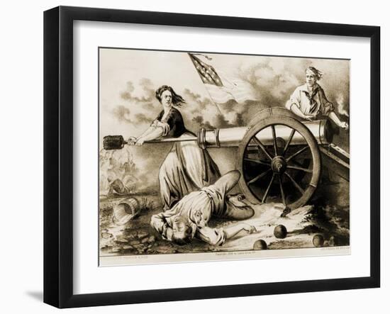 Molly Pitcher, Heroine of Monmouth-Currier & Ives-Framed Giclee Print