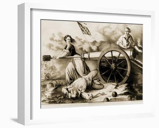 Molly Pitcher, Heroine of Monmouth-Currier & Ives-Framed Giclee Print