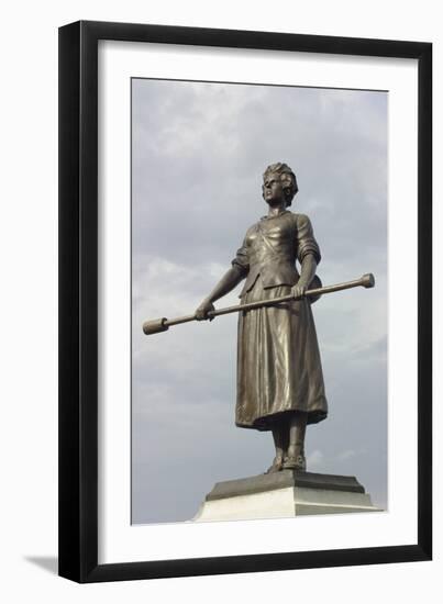 Molly Pitcher Statue Marking the Grave of Mary Mccauley Incarlisle, Pennsylvania-null-Framed Photographic Print
