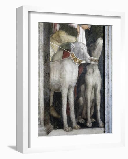 Molossian Dogs, Detail from Meeting Wall, 1465-1474-Andrea Mantegna-Framed Giclee Print