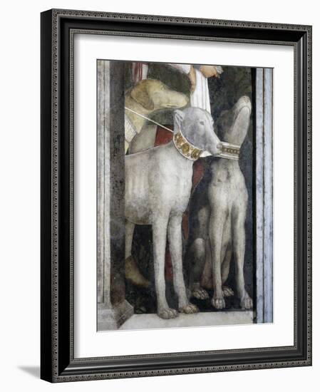 Molossian Dogs, Detail from Meeting Wall, 1465-1474-Andrea Mantegna-Framed Giclee Print